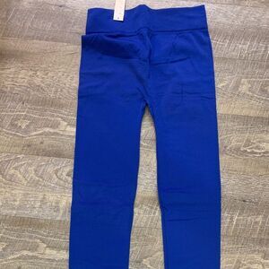 Royal Blue Fleece Lined Leggings‎